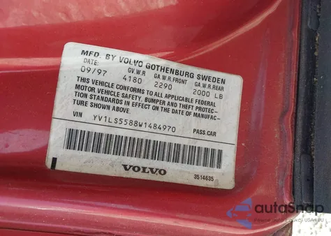 1998 Volvo S70 Gtas/Gtms from USA, damaged, VIN YV1LS5588W1484970